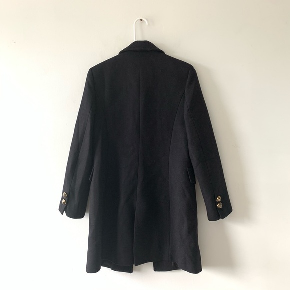 Zara Manteco Premium Wool Blend Coat Gold Buttons - Picture 8 of 9